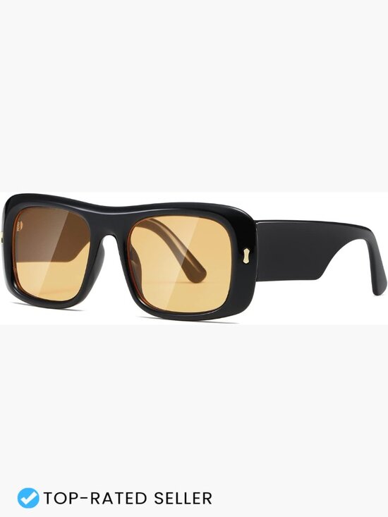 Retro Y2K Oversized Square Frame Sunglasses Shield Style Shield Shape Trendy main image 6